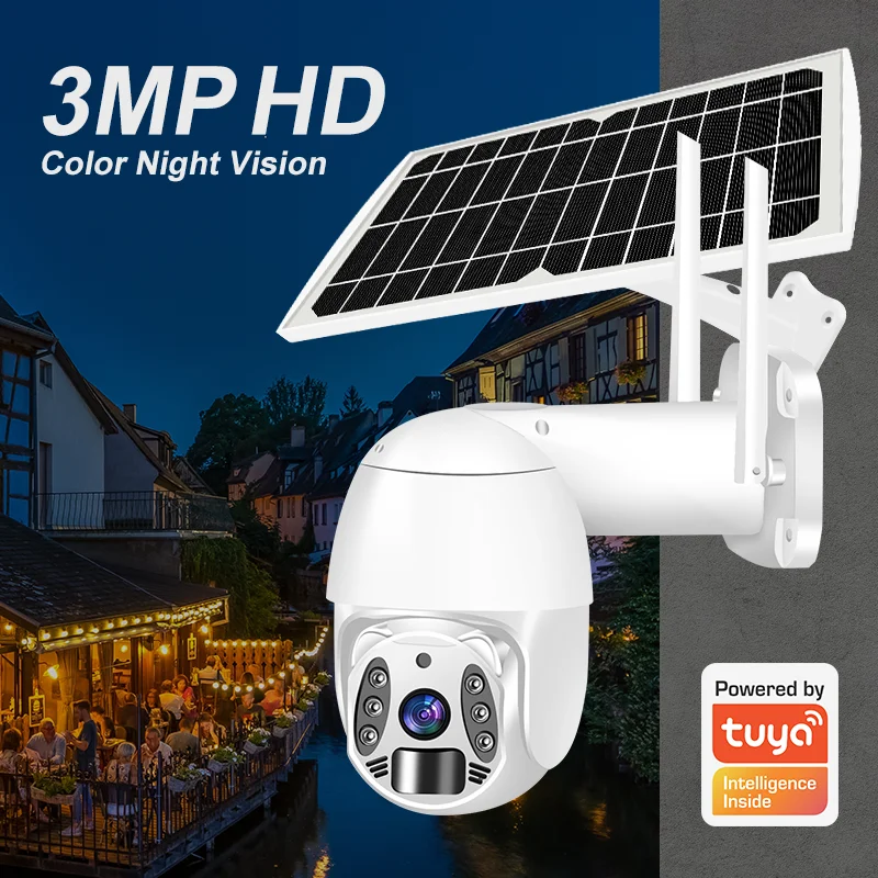New product 4G HD solar power IP security camera, wifi solar camera with LED lighting