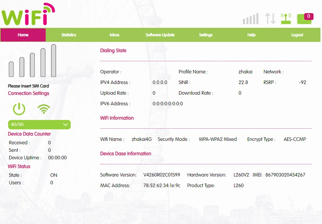 Good Price Unlock Used 4G Router 300Mbps 4G Modem WIFI Router With SIM Card Slot Wireless 4G LTE China Mobile L260 Router