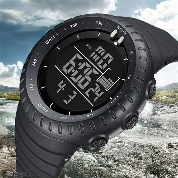 BIDEN  1113 fashion black boys digital watch hot sale Rubber strap Waterproof date display Ultra thin Casual watch set