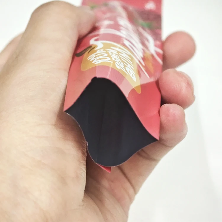 Custom glossy aluminum foil heat sealable food grade mini individual stick sachet bag for powder packaging bag