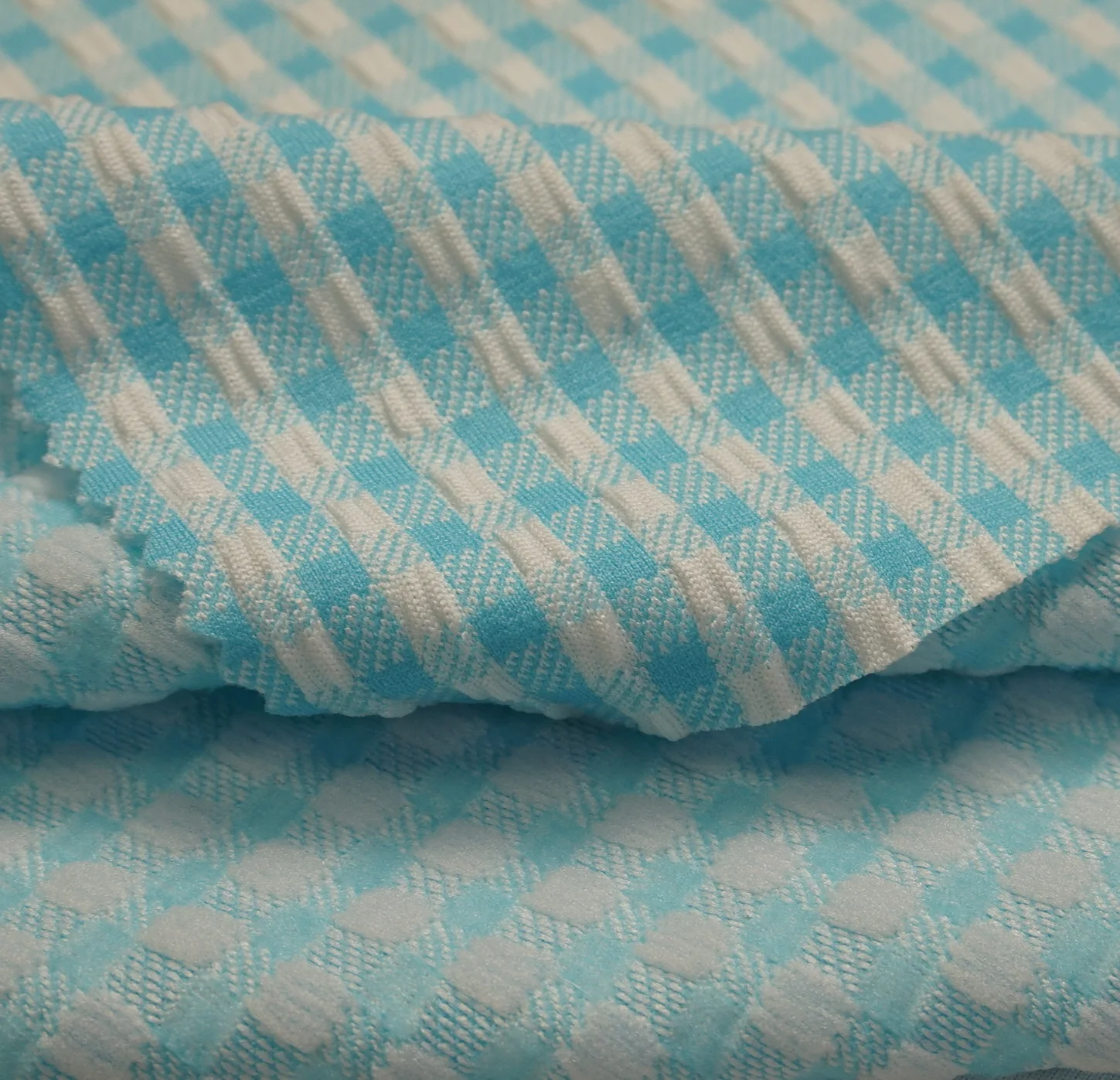 plain color customization textured fabric jacquard 4 Way Stretch jacquard fabric for clothing polyester fabric