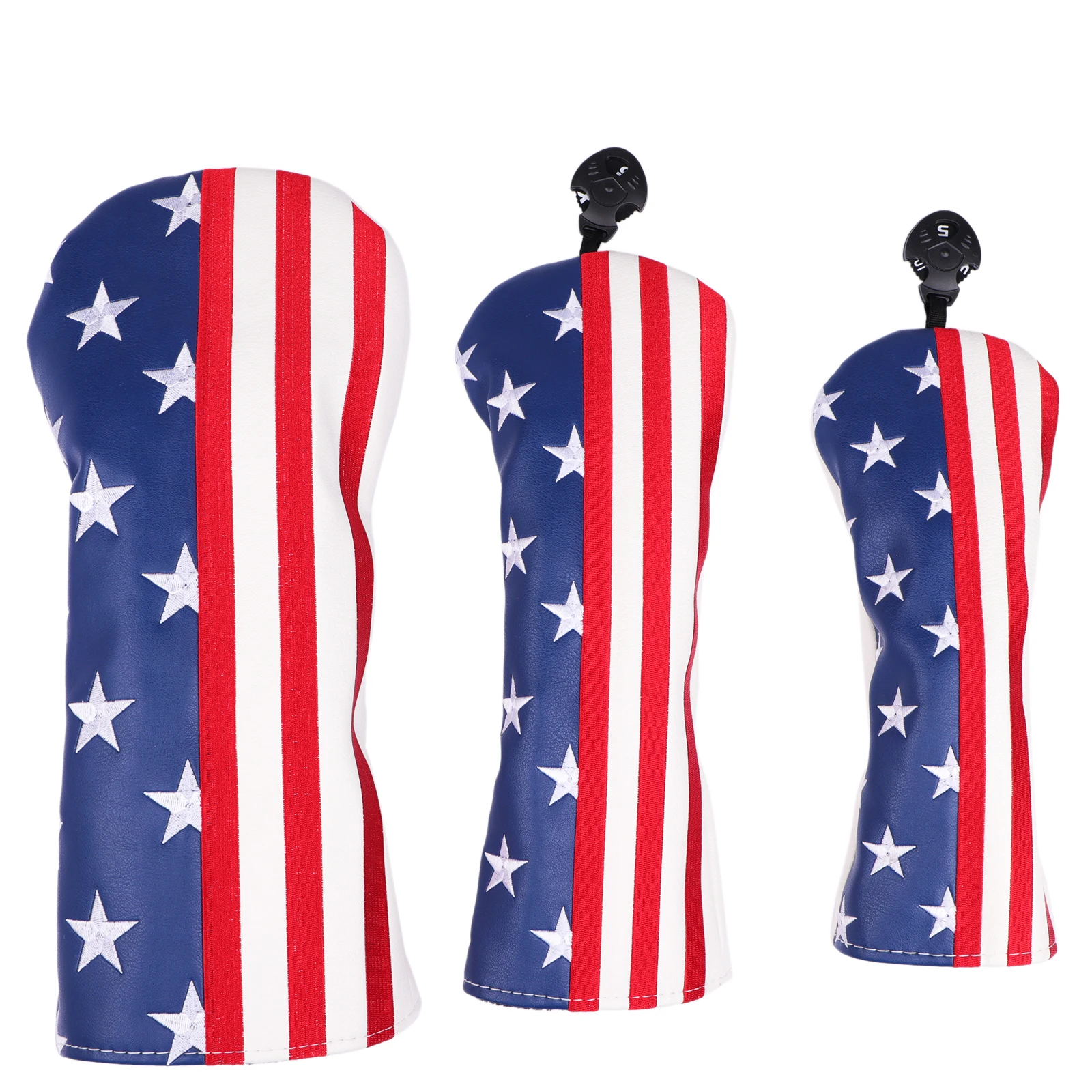 Wholesale Good Quality PU leather golf headcover embroidery Golf driver head covers