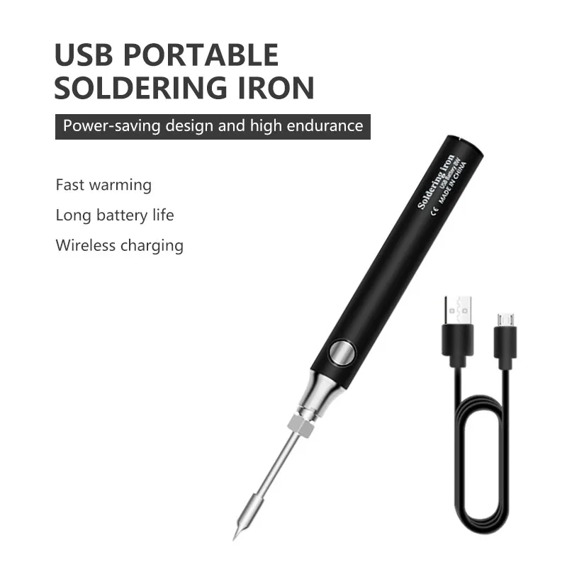 Mini portable Soldering iron USB cordless charging soldering iron pen with lithium battery 8w