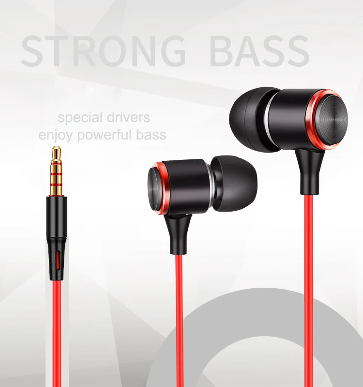 professional 3m strong bass stereo live K song wired gaming headphones earbuds earphones