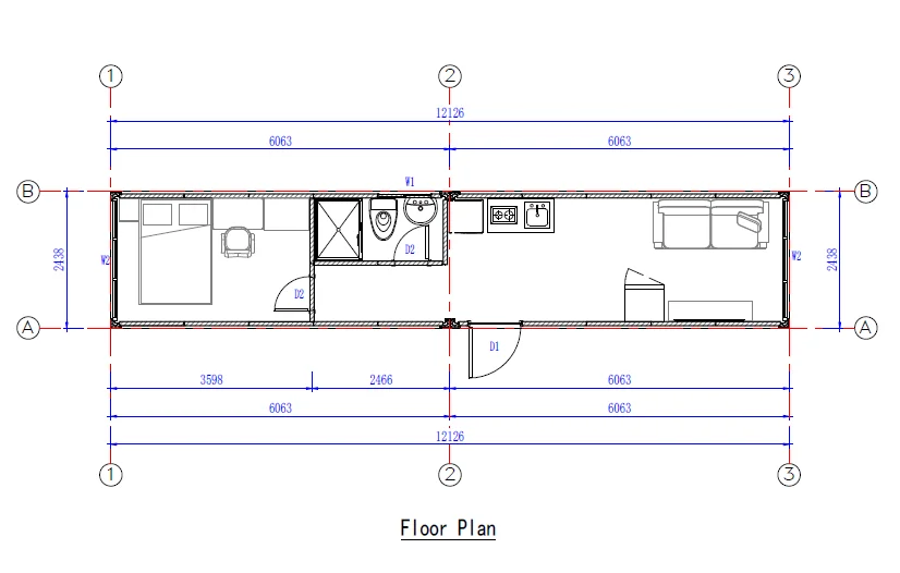 40ft luxury flat pack container house with wood cladding, including electrical and plumbing