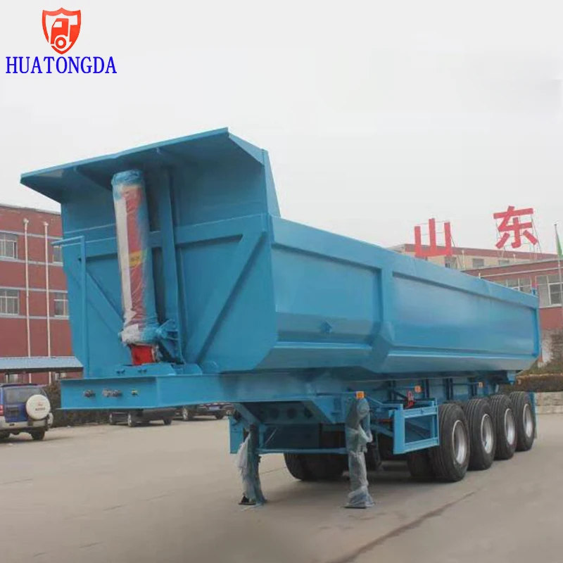 China Heavy Duty Good Quality 25cbm 32cbm U-shaped End Rear Tipper Dumper Dump Semi Trailer Manufacturers