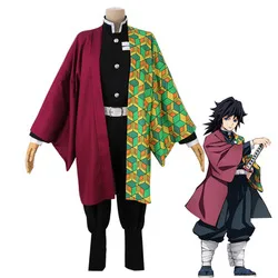 Косплей-костюм Kimetsu no Yaiba Kamado Tanjirou Nezuko Agatsuma Zenitsu Tomioka Giyuu аниме рассекающий демонов Хэллоуин