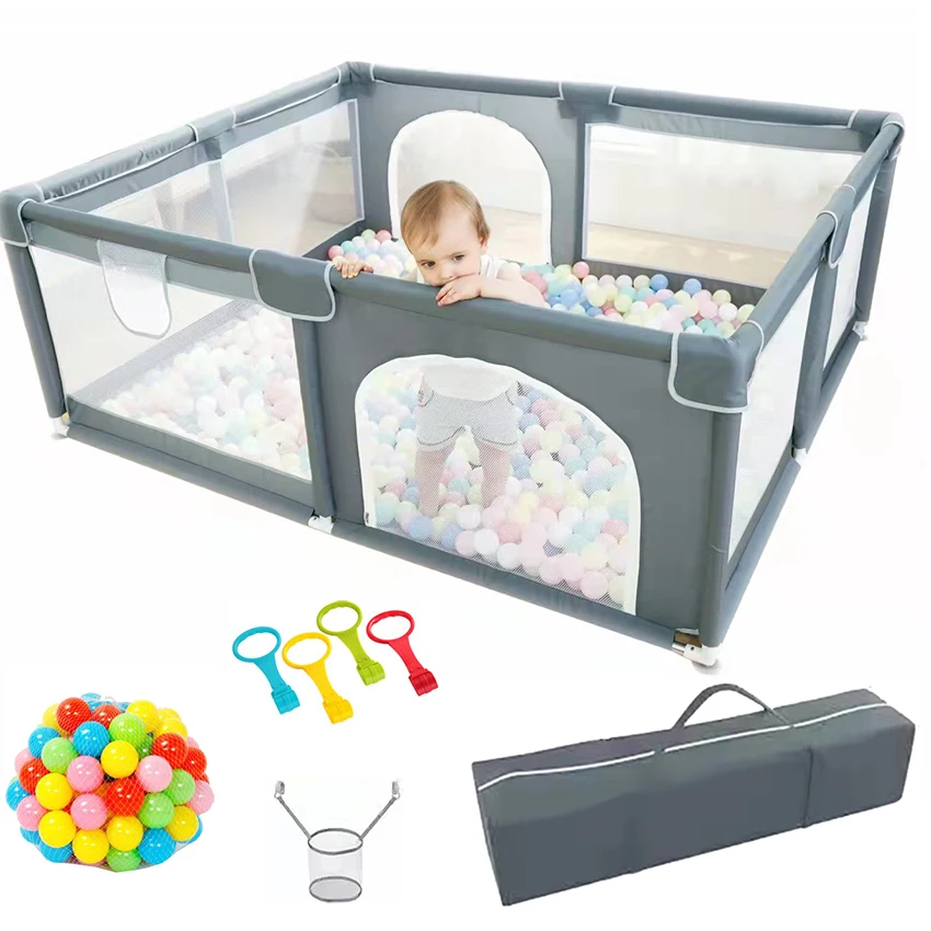Popular Selling Baby Playpens Double Gates Children Safety Yard Kids Playpen soft play fence