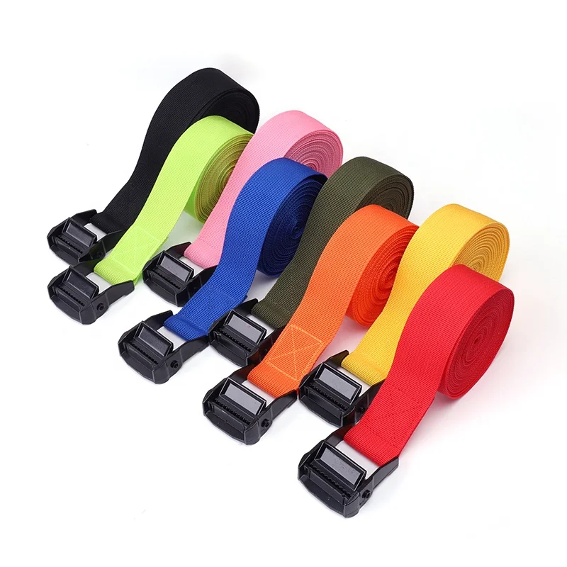 38mm nylon webbing cam buckle strap ratchet strap with black buckle