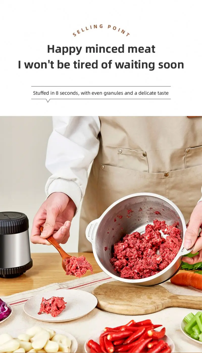 Food Processors The Box Electric Small Restaurants 220w Sauce High Cooking Held Steel with Blades Food Processors