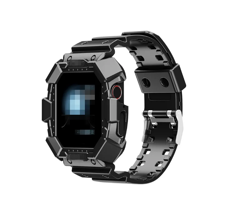 38/42mm Fashion TPU camouflage plastic watch band strap and case for apple 6/5/4