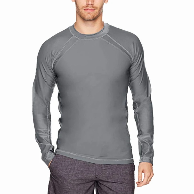 Factory Wholesale Price Custom Design Long Sleeve Men UPF 50+ Top Shirt Sublimated Printed Rash Guard Quick Dry