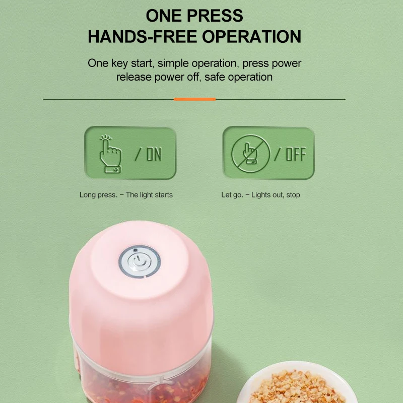 Electric vegetable cutter Meat mincer Meat grinder garlic onion vegetable electric cutter USB rechargeable household kitchenware