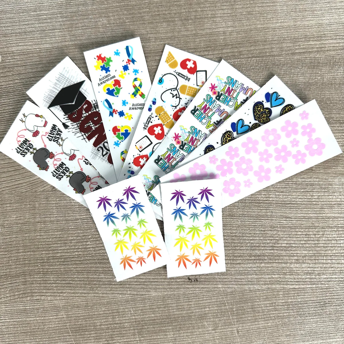 Permanent Adhesive Waterproof Custom Printed UV Transfer Stickers DTF Vinyl Transfer Labels for Products Label Packing