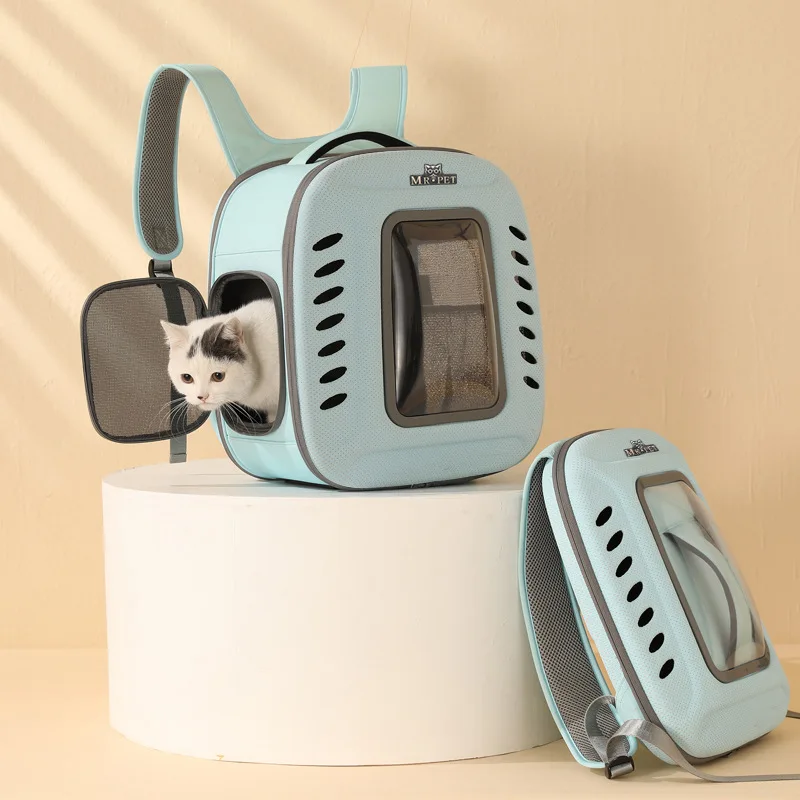 Portable Cat dog pet bag foldable go out backpack pet supplies back large capacity pet cages carriers