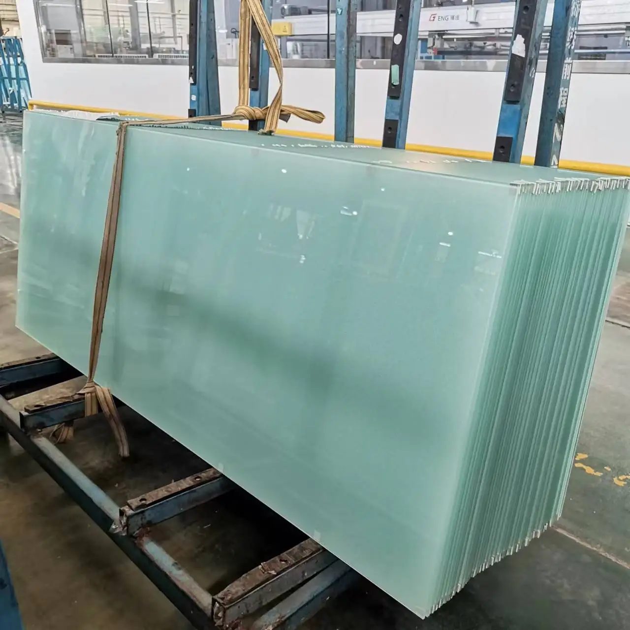 6mm Thick Frosted Acid Etched Chemical Sandblasting Tempered Glass For Interior Bathroom Shower Sliding Doors