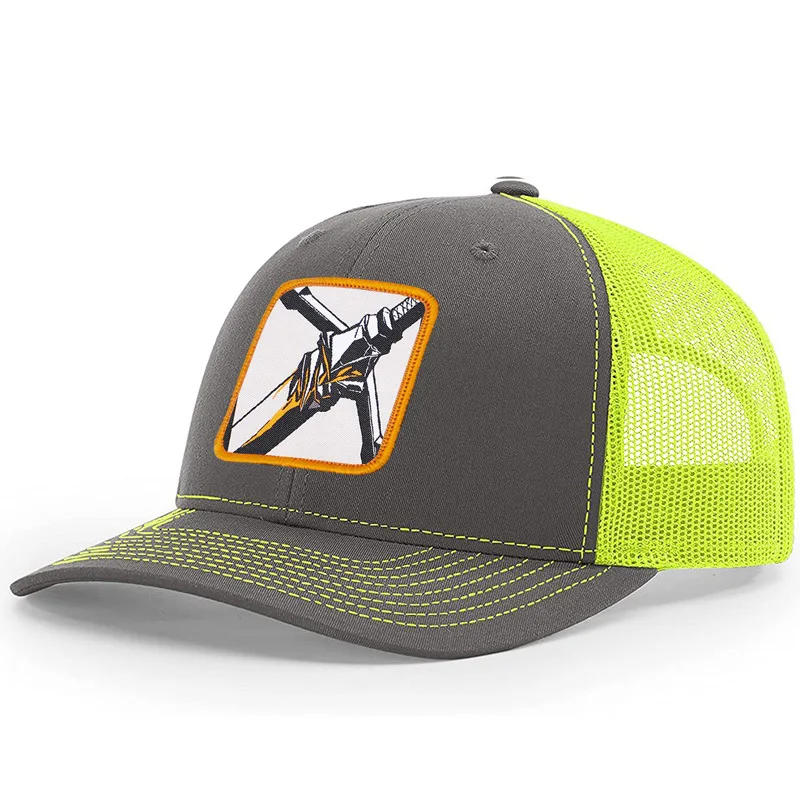 Custom High Quality 6 Panel Embroidery Logo Distressed Brim Blue Denim Worn Out Mesh Gorras Baseball Cap Hat