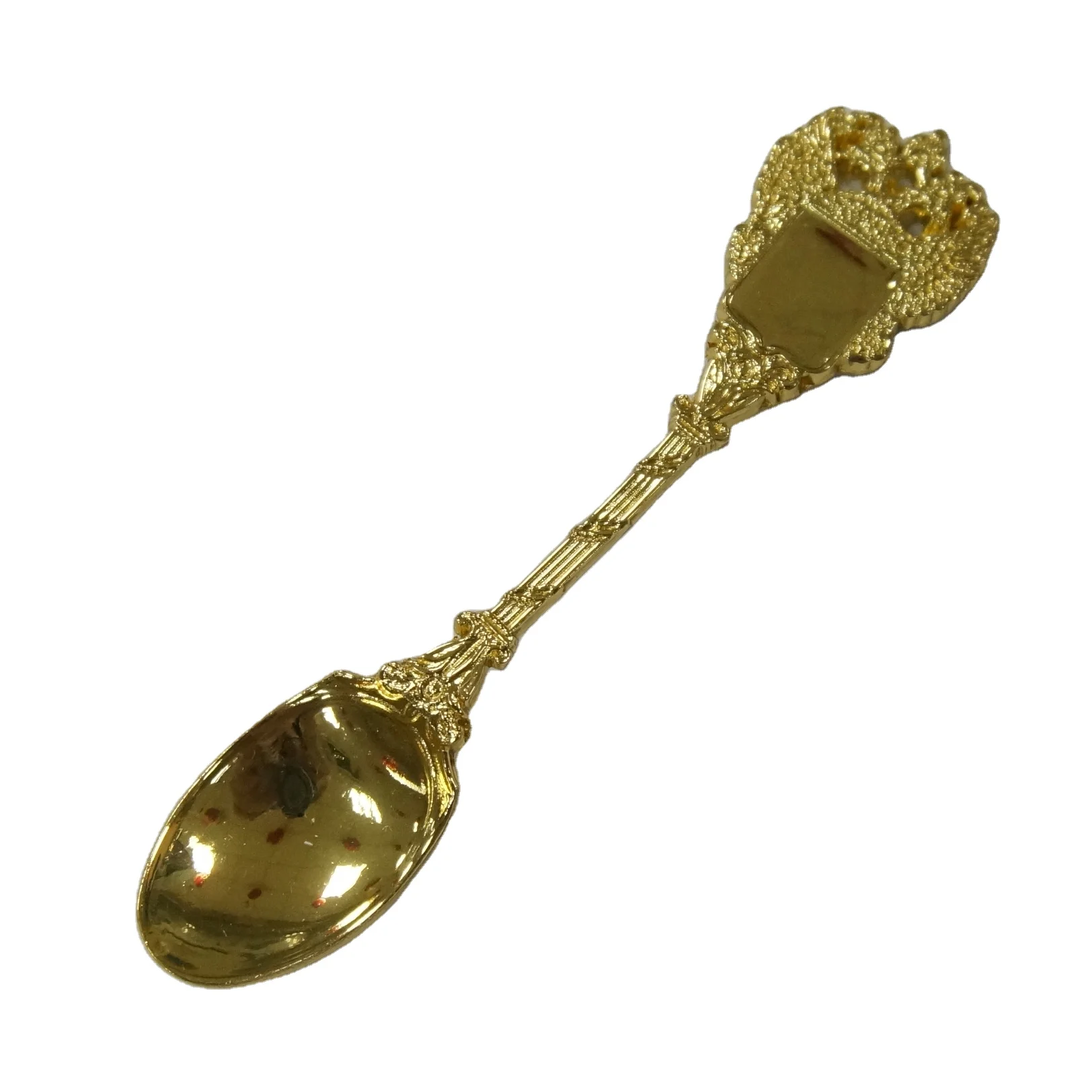 Custom Flag Soft Enamel Gold Souvenir Metal Teaspoon