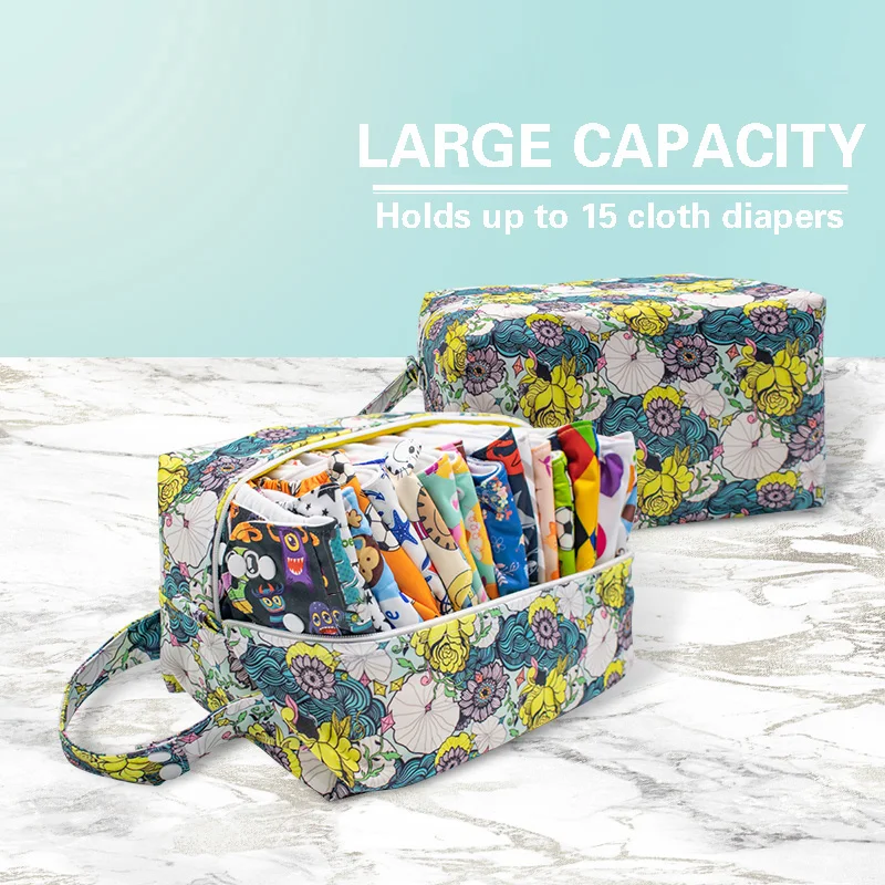 Portable Multi-functional 3D diaper pod bag large capacity durable waterproof PUL mummy storage travel bag holder with handle