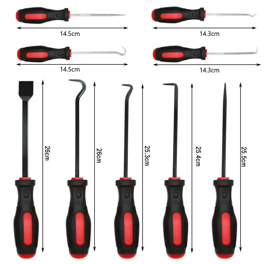 9Pcs Long Hook and Pick Set with Magnetic Telescoping Pick Up Tools