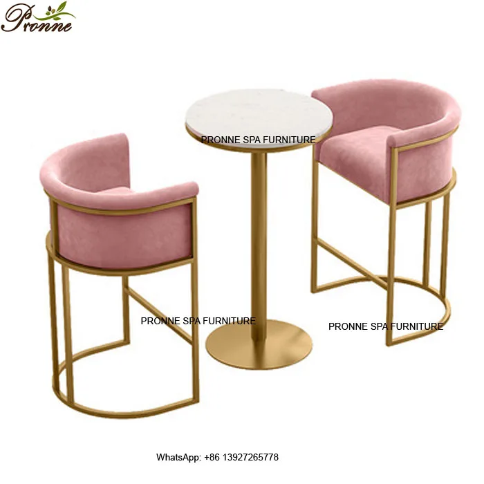 modern luxury bar furniture ins metal high bar chair/backrest high stool
