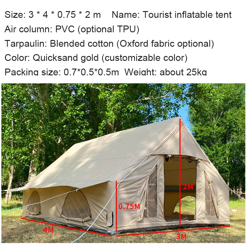 Ring camp oem out door camping inflatable marquee tent large 5 persons waterproof outdoor gonflable auvent big tent for camping