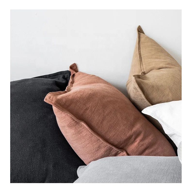 Wholesale home nordic style cotton linen poly mixed throw pillow case cushion cover