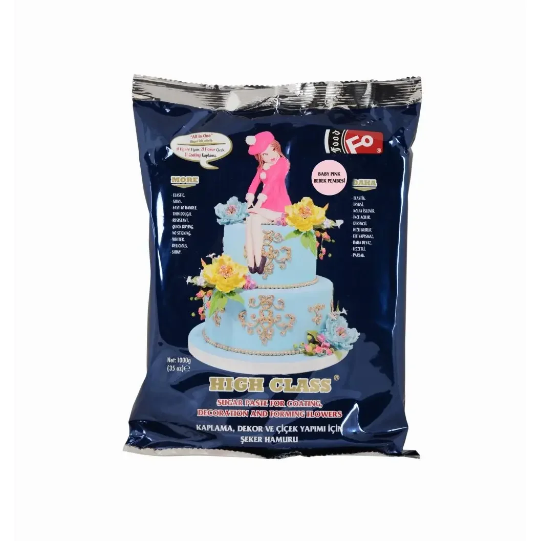 Baby Pink High Class Sugar Paste for Coating, Decorating and Flower Making