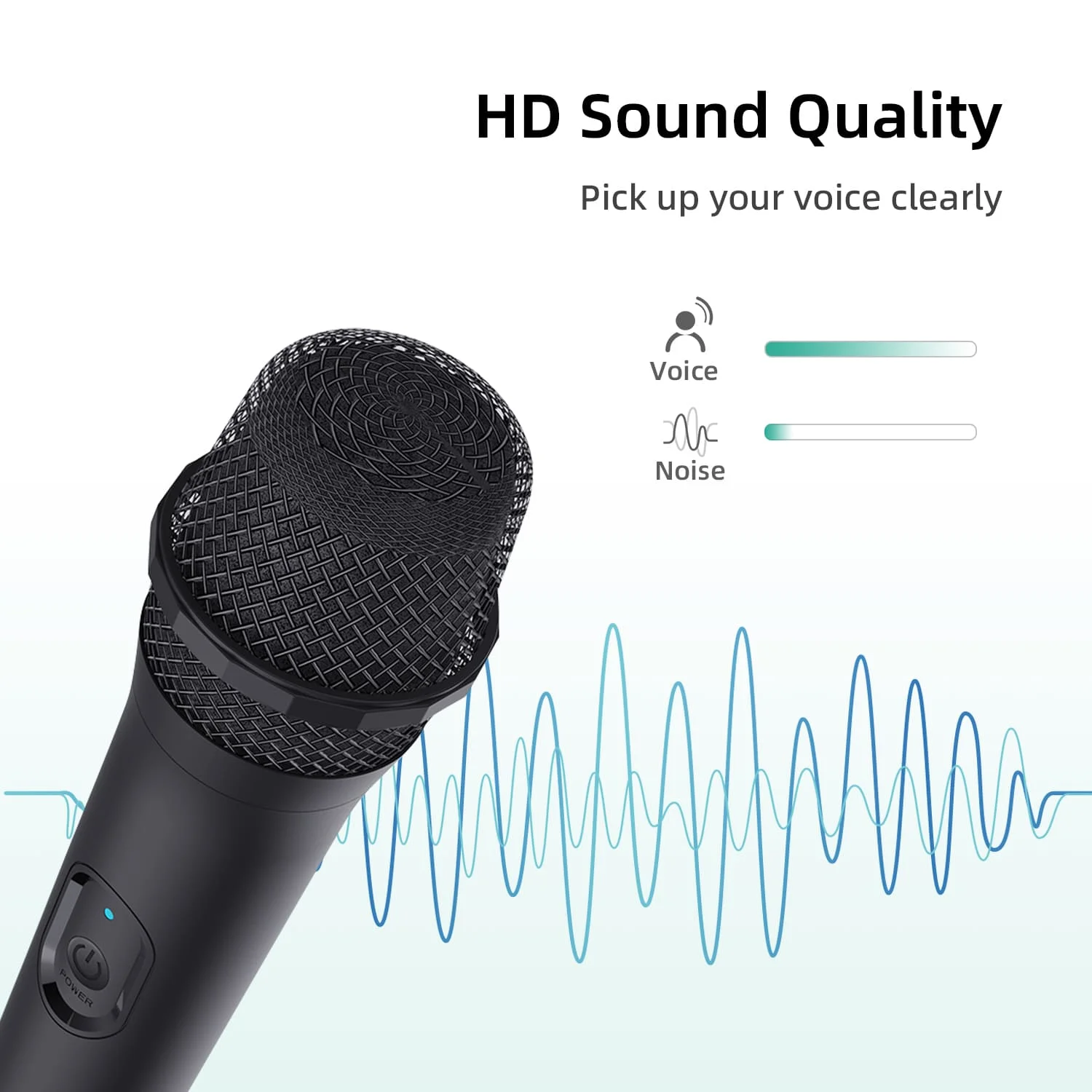 Honcam 2.4G Wireless Microphone Professional for PS5 for Xbox One 25ms Low Latency Gaming Mic for Nintendo Switch OLED KTV / PC