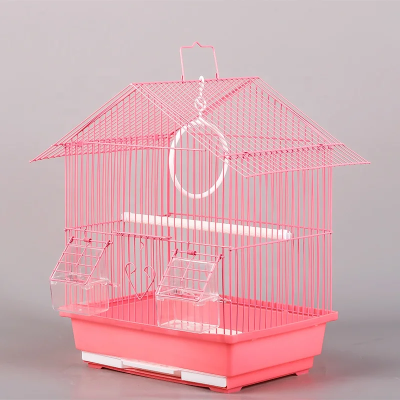 Chinese cheap small easy cleaning outdoor folding hanging parrot bird cage metal breeding metal wire bird cage for sale