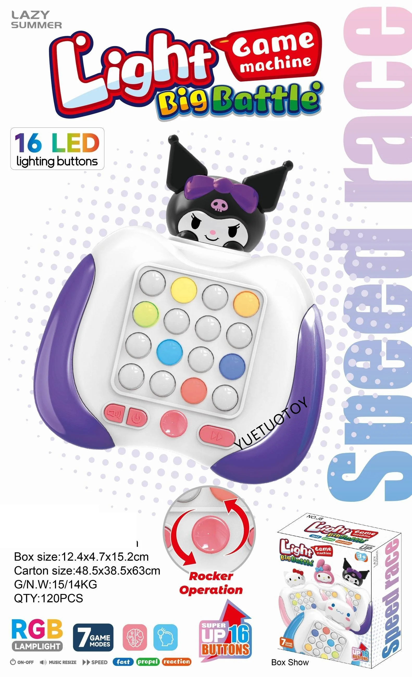 2024 new quick pop push it electronic game quick push light up pop game fidget toys quick push puzzle machine educational toys