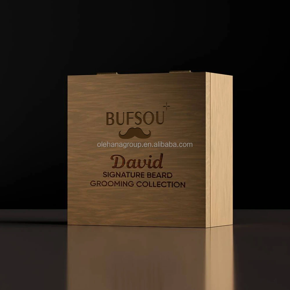 New 8 Pack Wash Comb Brush Natural Ingredients Cedarwood Balm Beard Butter Shaver Care Oil Beard Grooming Kit Gifts for Men