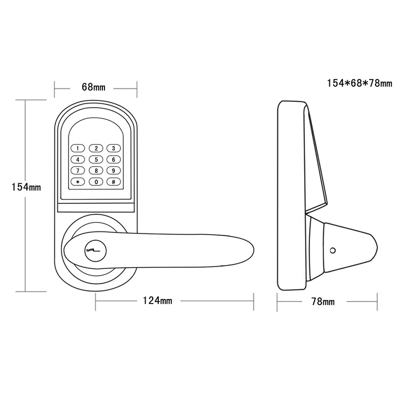 Antirust Password Electronic Home Digital Security Lock