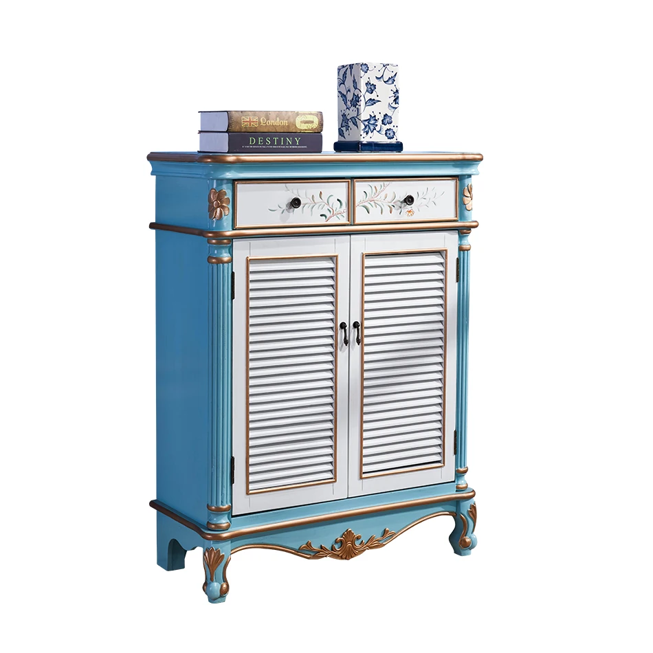 
hand painted shoes cabinet modern wooden furniture 