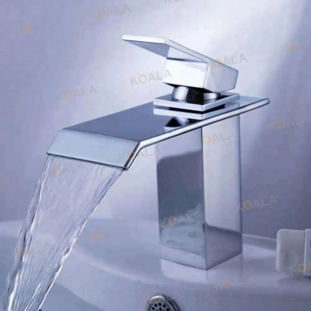Economic Sanitary 1 Function Single Handle Luxury Waterfall Led Basin Traditional Stainless Steel Taps