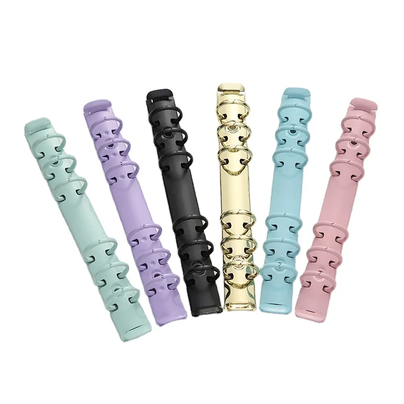 office supplies Customize colorful O shape 6 ring binder mechanism Loose leaf folder stationery accessories