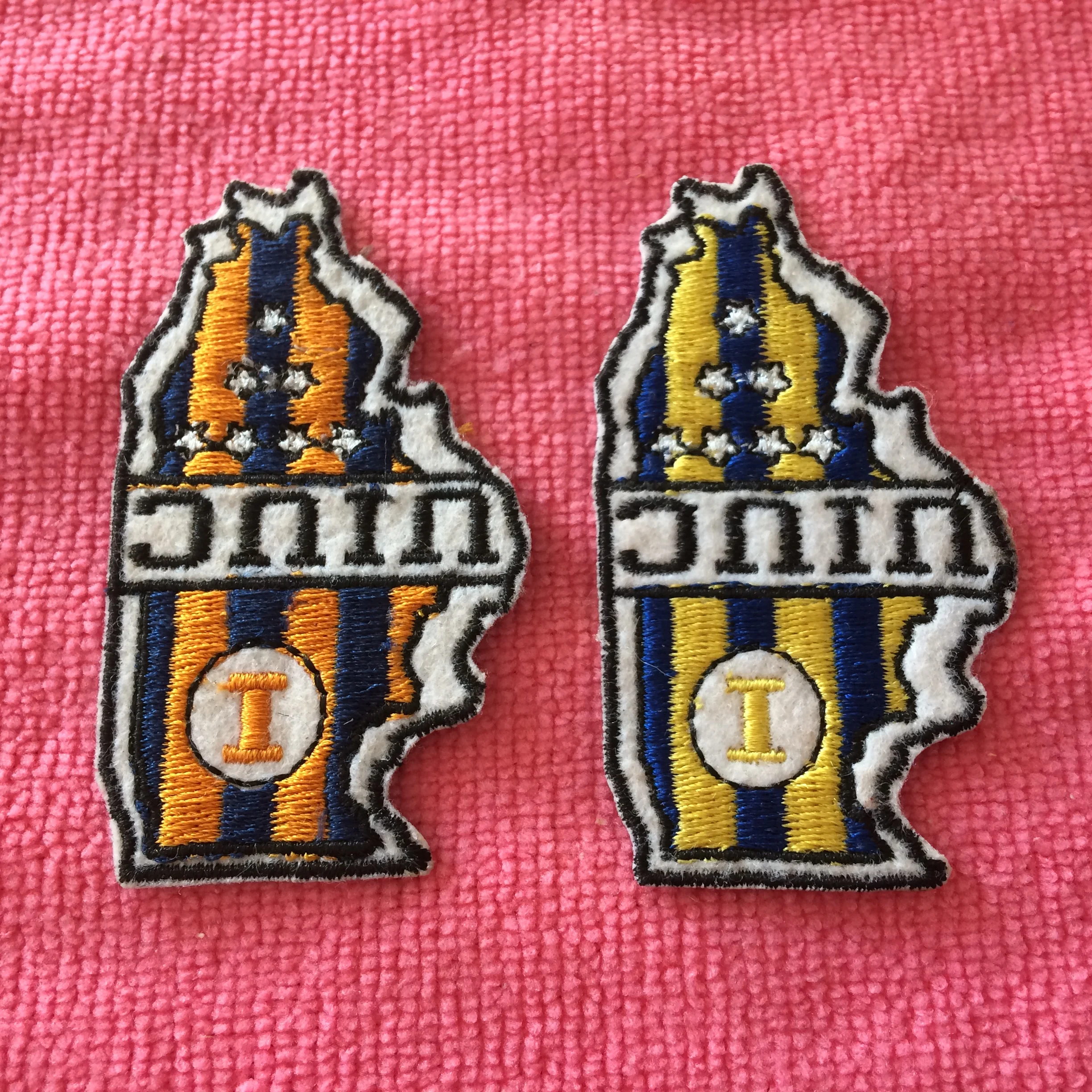 School uniform 100% full embroidery badges,3D effect iron on embroidery patch for garment