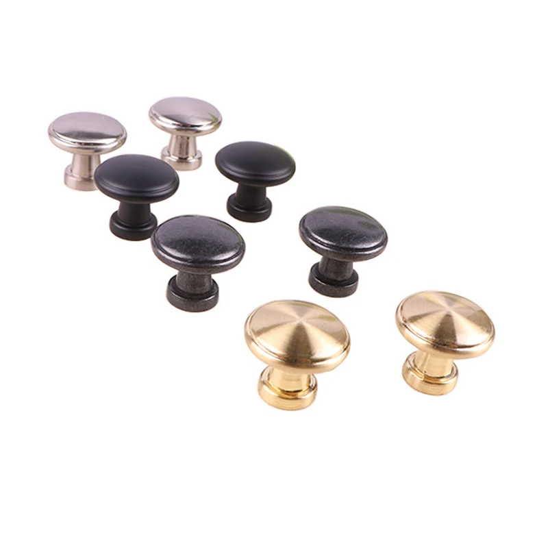 
Modern Simple Single Hole Round Golden Zinc Alloy Handle Knobs 
