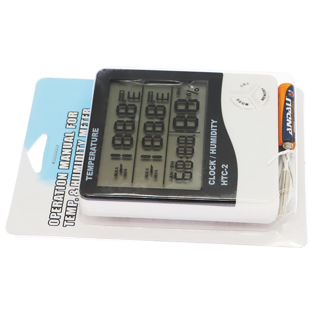 HTC-2 Best Digital Thermometer Hygrometer Weather Station Indoor Digital Temperature Humidity Meter Barometer