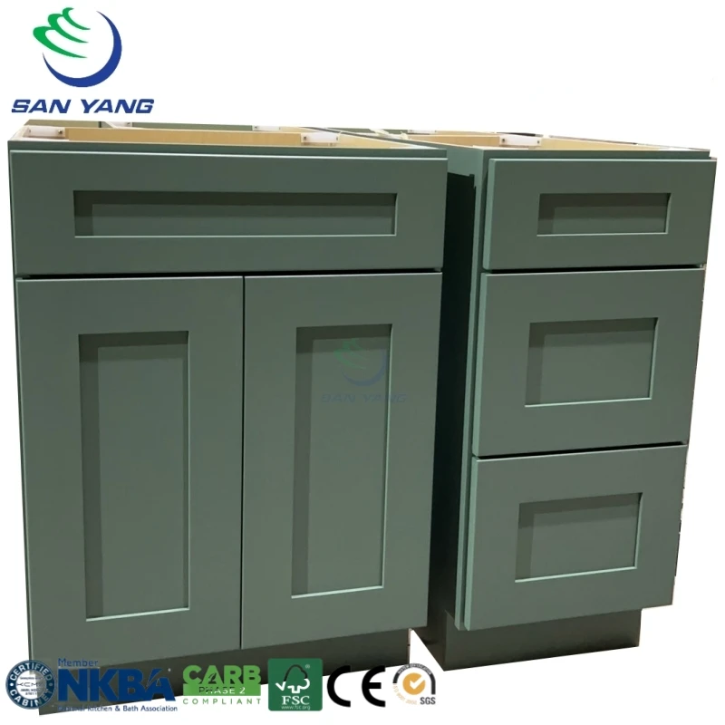 American style framed solid wood kitchen cabinets vietnam factory high quality plywood kitchen cabinets with island