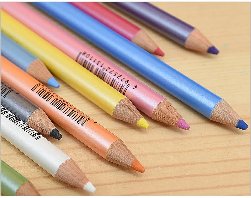 Multiple colors excellent writing comfort wood drawing pencil set for kids