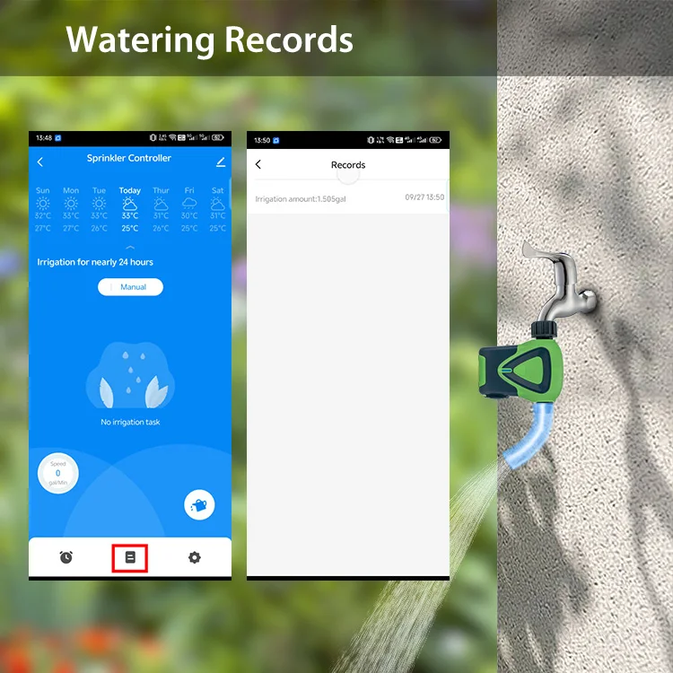 Smart Tuya Irrigation Sprinkler Soil Moisture Sensor Water Timer For Garden Lawn Greenhouse Countdown Function Watering Regards