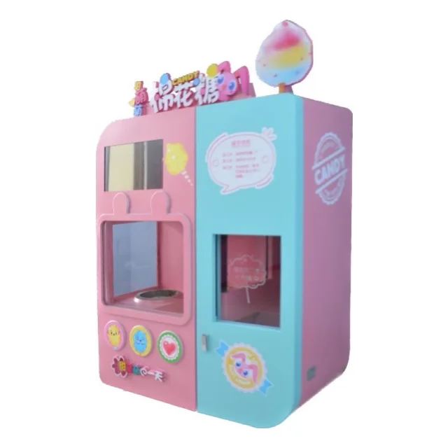 Best Sell electric Commercial Factory Automatic Cotton Candy Vending Machine Floss Flower Candy Machine