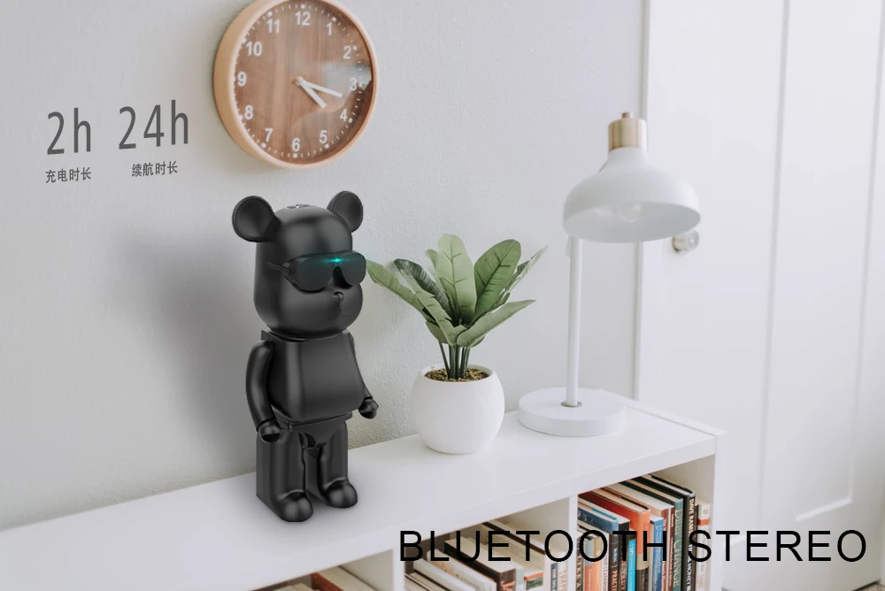 5w Led Portable bear toy brick  Speaker Party Outdoor Multi Colorful Wireless Bt 5.0 B1 BEAR Hot Sale cartoon Customized Speaker