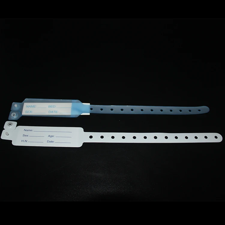 PVC Disposable Medical Plastic ID Bracelet