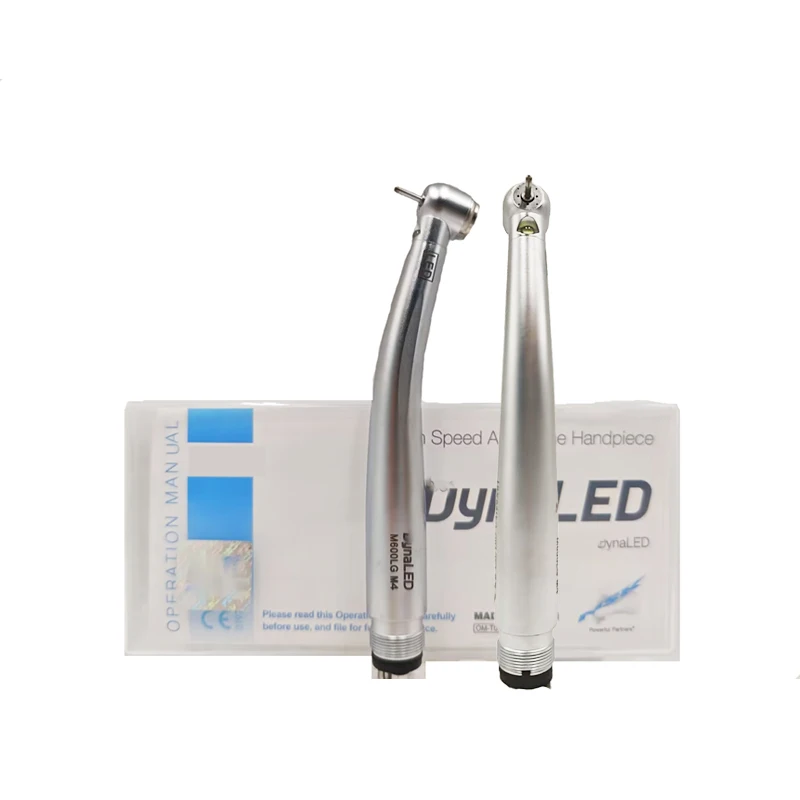 Dental Handpiece Dy-naled LED High Speed Self-powered Air Turbine contra angle 2/4Holes Standard dental surgical instruments