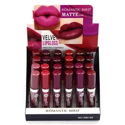2022 Factory Hot Selling Matte Lip Gloss ROMANTIC BIRD 12 Colors Mixed Red Pieces Red Lip Gloss