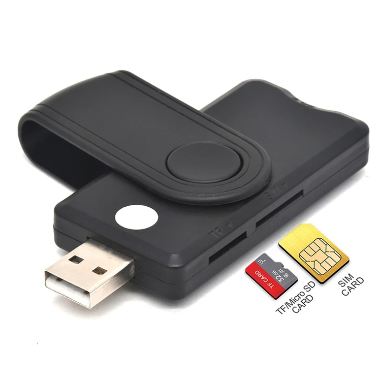 Custom Made Cards USB 3.0 CR310-3.0  All IN One SD/TF/ID EMV Multifunction Card Reader