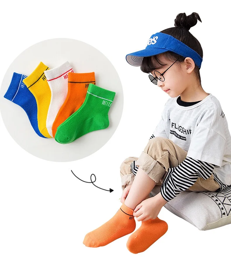 Wholesale Free Sample Combed 100% Cotton Cartoon Fashion Kids Socks