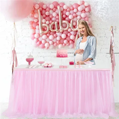  Decorative Banquet Birthday Buffet Tulle Square Table Skirts for Wedding Event